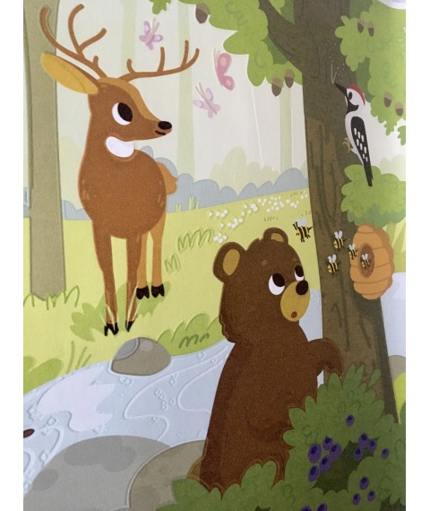 Fototapete Wildtiere f?r Kinder 3D im Kinderzimmer Dimense Print 310 cm x 280 cm