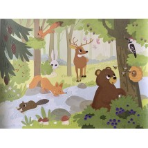 Photo wallpaper wild animals for children 3D in the nursery Dimense print 310 cm x 280 cm