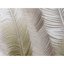 Wall paper golden feather decorative non-woven Dimense print 310 cm x 280 cm