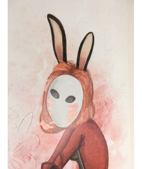 Авторская картина Red Rabbit красный кролик Dimense print house в тубусе