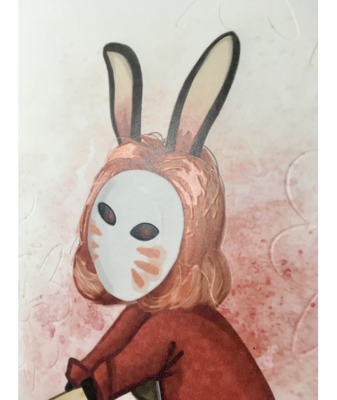 Авторская картина Red Rabbit красный кролик Dimense print house в тубусе