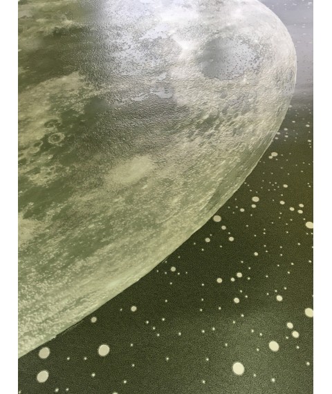 Fototapete Lonely Moon im Weltraum 5D-Stil Futurismus Designer Dimense Print 220 cm x 155 cm