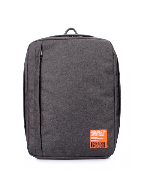 Рюкзак для ручной клади POOLPARTY Airport 40x30x20см Wizz Air / МАУ темно-серый