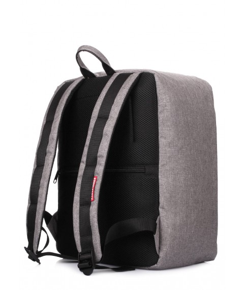 Рюкзак для ручної поклажі POOLPARTY Airport 40x30x20см Wizz Air / МАУ сірий