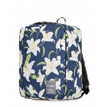 Рюкзак для ручной клади POOLPARTY Airport 40x30x20см Wizz Air / МАУ с лилиями