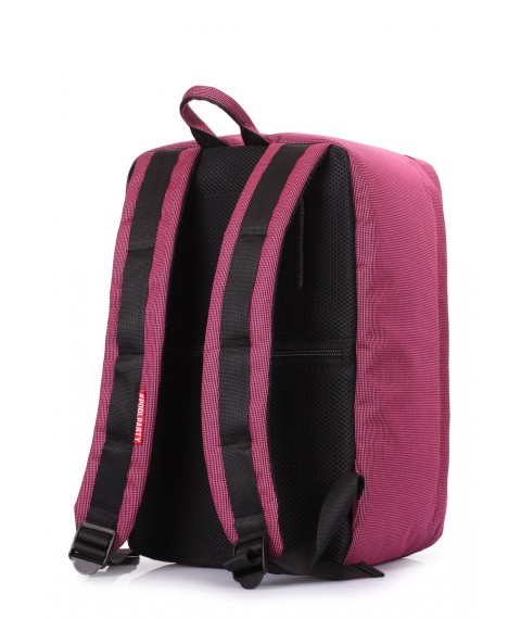 Рюкзак для ручної поклажі POOLPARTY Airport 40x30x20см Wizz Air / МАУ бузковий