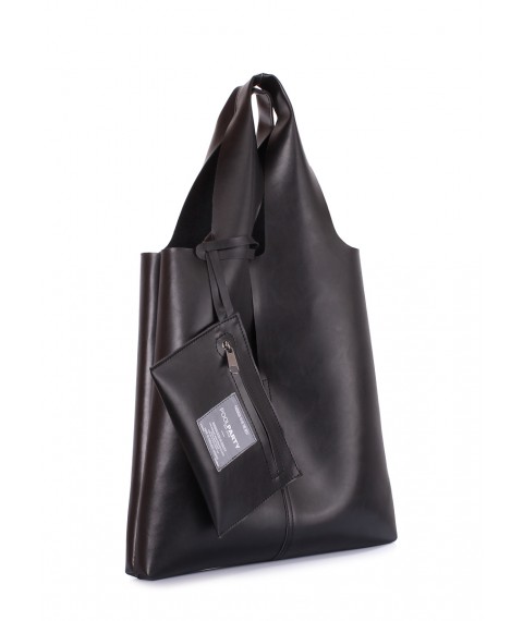 Женская сумка-шоппер из искусственной кожи POOLPARTY Amore черная