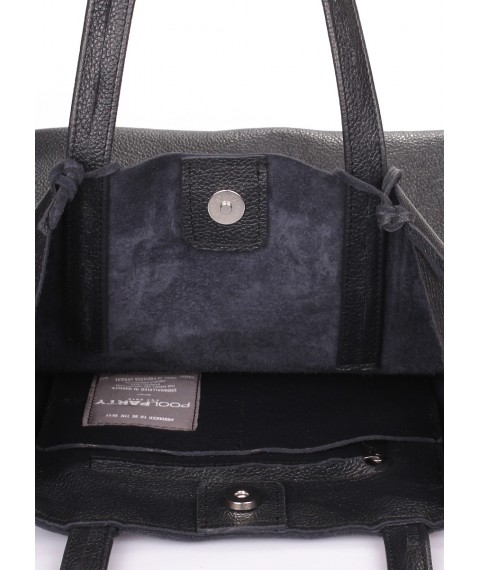 Жіноча шкіряна сумка POOLPARTY Angel чорна
