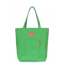 Коттоновая женская сумка POOLPARTY Arizona зеленая