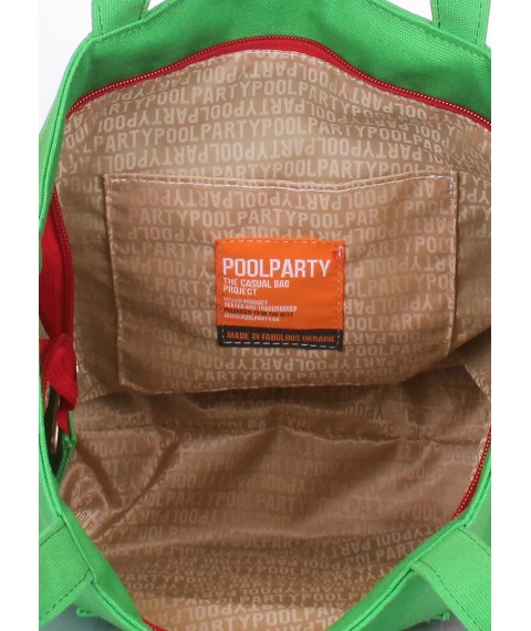 Коттоновая женская сумка POOLPARTY Arizona зеленая