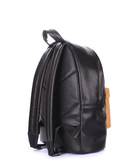 Міський рюкзак POOLPARTY зі штучної шкіри чорний