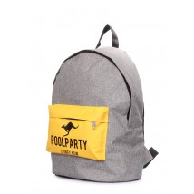 Міський рюкзак POOLPARTY сіро-жовтий