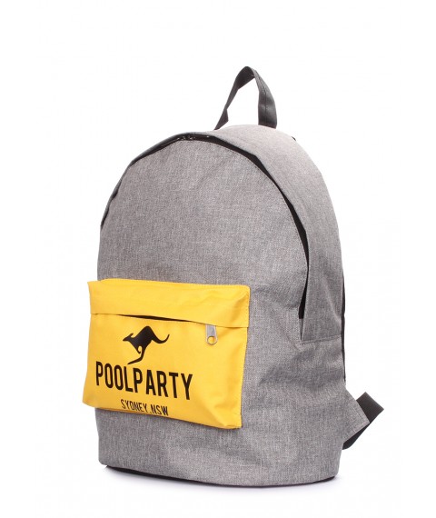 Городской рюкзак POOLPARTY серо-желтый