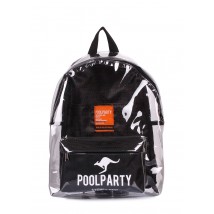 Прозорий рюкзак POOLPARTY Plastic чорний