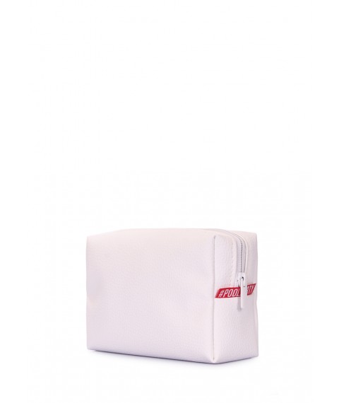 Stylish white cosmetic bag