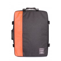 Рюкзак-сумка для ручної поклажі POOLPARTY Cabin 55x40x20см МАУ / SkyUp сіро-помаранчевий