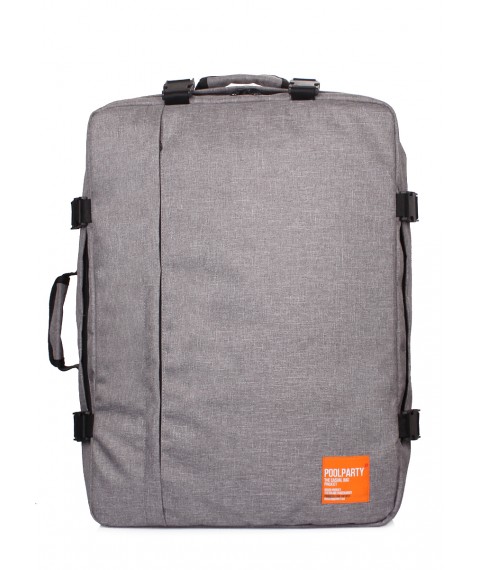 Рюкзак-сумка для ручної поклажі POOLPARTY Cabin 55x40x20см МАУ / SkyUp сірий