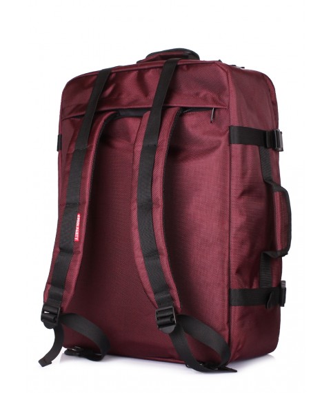 Рюкзак-сумка для ручної поклажі POOLPARTY Cabin 55x40x20см МАУ / SkyUp бордовий