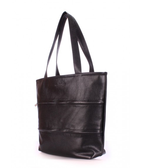 Жіноча шкіряна сумка POOLPARTY Choice чорна