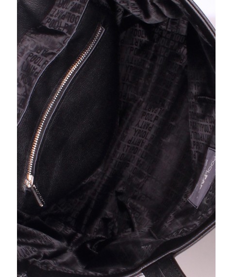 Женская кожаная сумка POOLPARTY Choice черная