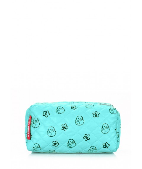 Blue cosmetic bag with ducks POOLPARTY