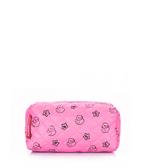 Pink cosmetic bag with ducks POOLPARTY