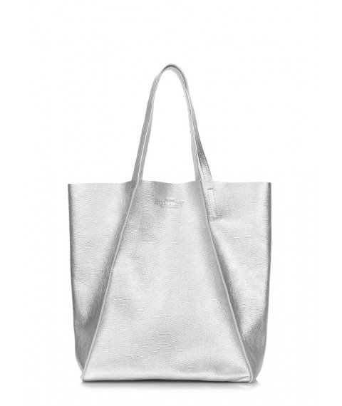 Жіноча шкіряна сумка POOLPARTY Edge срібна