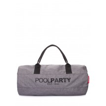 Спортивна-повсякденна текстильна сумка POOLPARTY Gymbag сіра