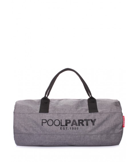 Спортивна-повсякденна текстильна сумка POOLPARTY Gymbag сіра