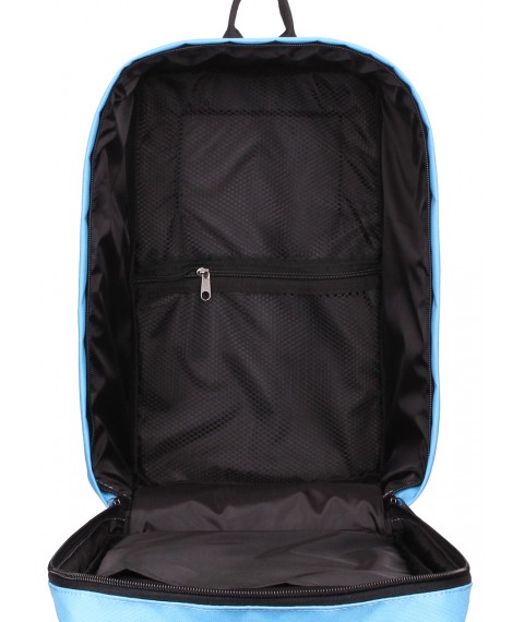 Рюкзак для ручной клади POOLPARTY Hub 40x25x20см Ryanair / Wizz Air / МАУ голубой