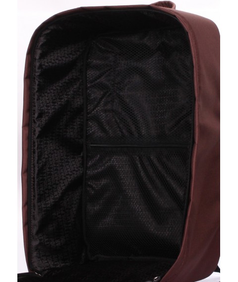 Рюкзак для ручної поклажі POOLPARTY Hub 40x25x20см Ryanair / Wizz Air / МАУ коричневий