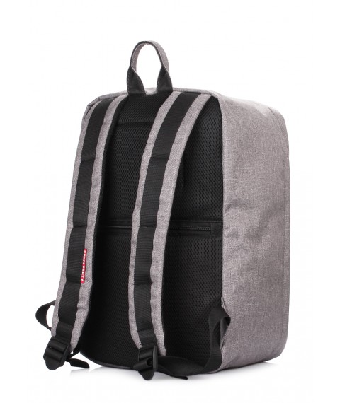 Рюкзак для ручної поклажі POOLPARTY Hub 40x25x20см Ryanair / Wizz Air / МАУ сірий