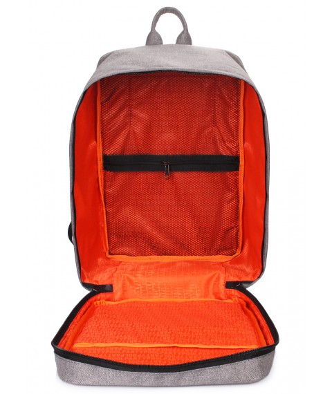 Рюкзак для ручной клади POOLPARTY Hub 40x25x20см Ryanair / Wizz Air / МАУ серый