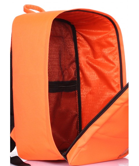 Рюкзак для ручної поклажі POOLPARTY Hub 40x25x20см Ryanair / Wizz Air / МАУ помаранчевий