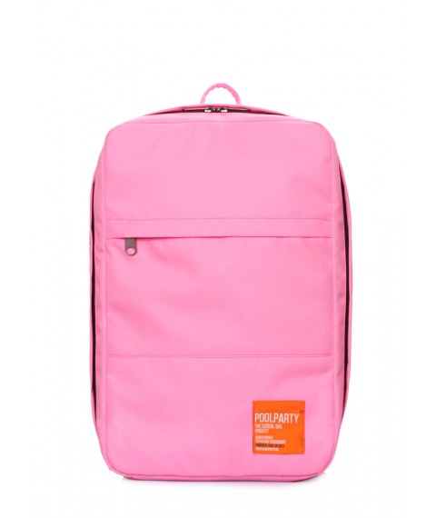 Рюкзак для ручної поклажі POOLPARTY Hub 40x25x20см Ryanair / Wizz Air / МАУ рожевий