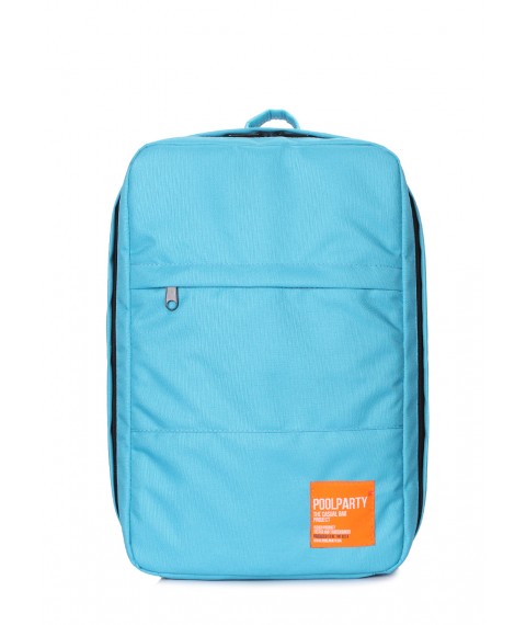 Рюкзак для ручної поклажі POOLPARTY Hub 40x25x20см Ryanair / Wizz Air / МАУ блакитний