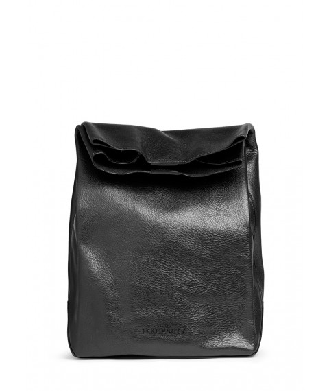 Кожаная сумка-клатч POOLPARTY Lunchbox черная