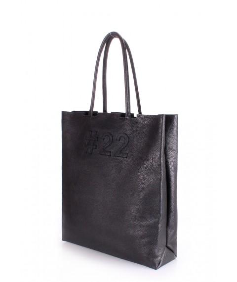 Жіноча шкіряна сумка POOLPARTY #22 чорна