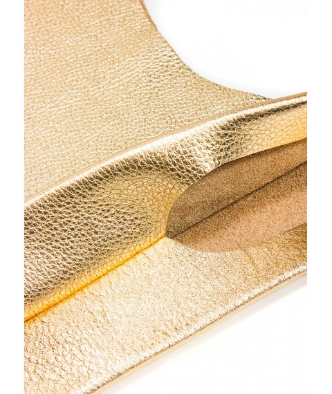 Жіноча шкіряна сумка-пакет POOLPARTY золота
