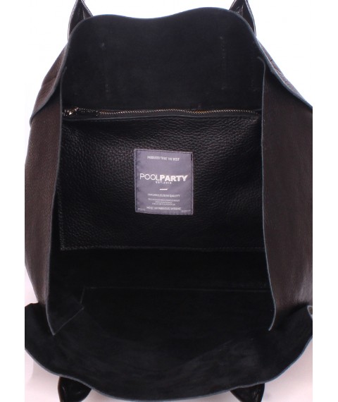 Женская кожаная сумка POOLPARTY Legend черная