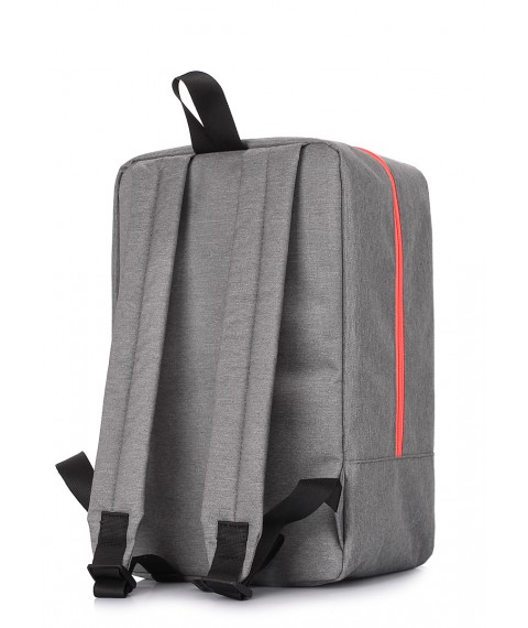 Рюкзак для ручної поклажі POOLPARTY Lowcost 40x25x20см Ryanair / Wizz Air / МАУ сірий