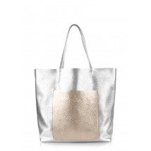 Жіноча шкіряна сумка POOLPARTY Mania срібна