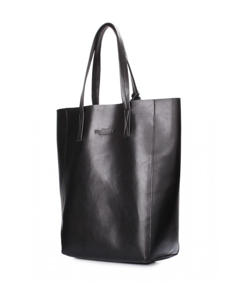 Женская сумка-шоппер из искусственной кожи POOLPARTY Model черная