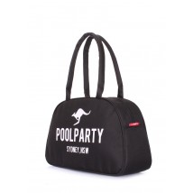 Повседневная текстильная сумка-саквояж POOLPARTY черная