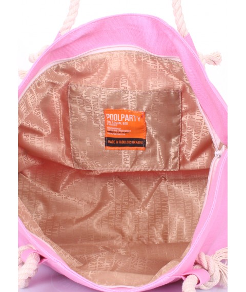 Летняя сумка POOLPARTY Breeze с якорем розовая