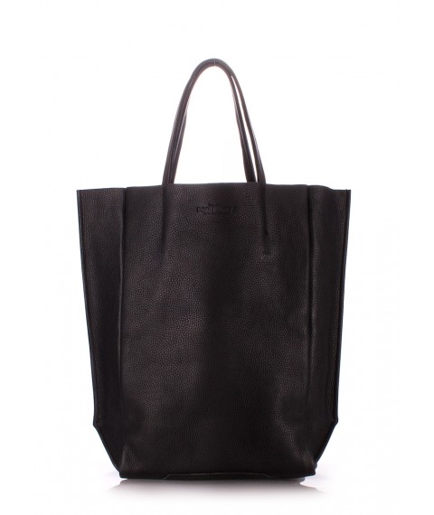 Жіноча шкіряна сумка POOLPARTY BigSoho чорна
