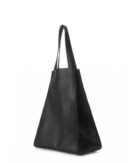 Жіноча шкіряна сумка POOLPARTY Edge чорна
