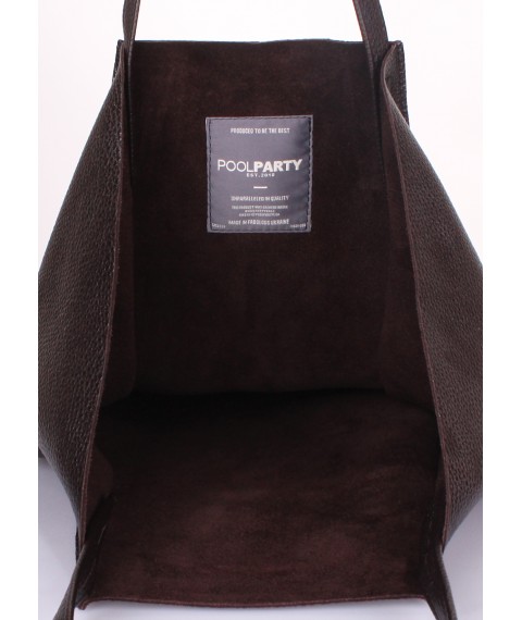 Жіноча шкіряна сумка POOLPARTY Edge poolparty-edge коричнева