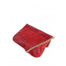 POOLPARTY leather clutch bag with chain