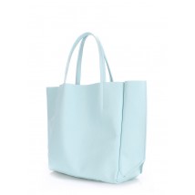 Жіноча шкіряна сумка POOLPARTY Soho блакитна